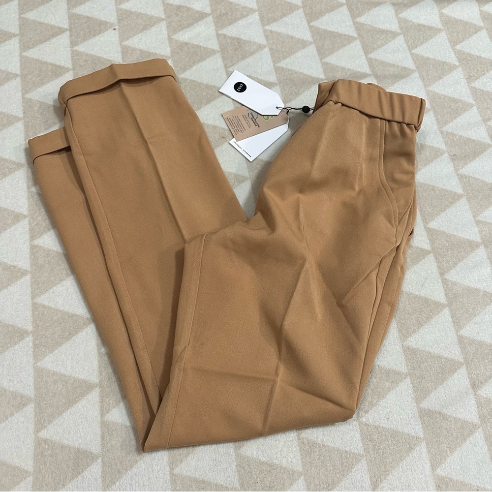 Universal standard cuffed cigarette twill pants iced coffee
